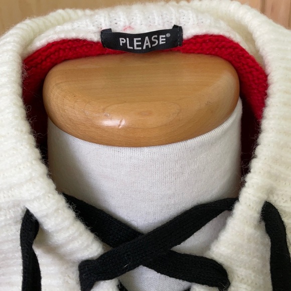 🇮🇹 Please Red Wool Sweater, Size S - Picture 7 of 13